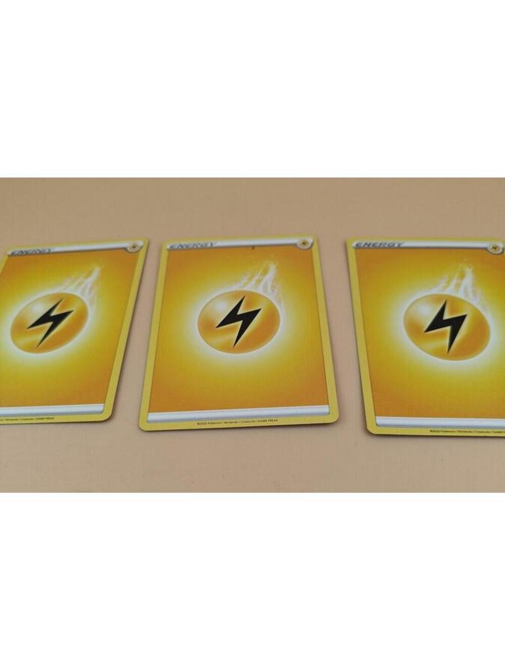 Pokemon Lightning Energy SWSH01 Sword Shield Basic Energy x3 Cards NM